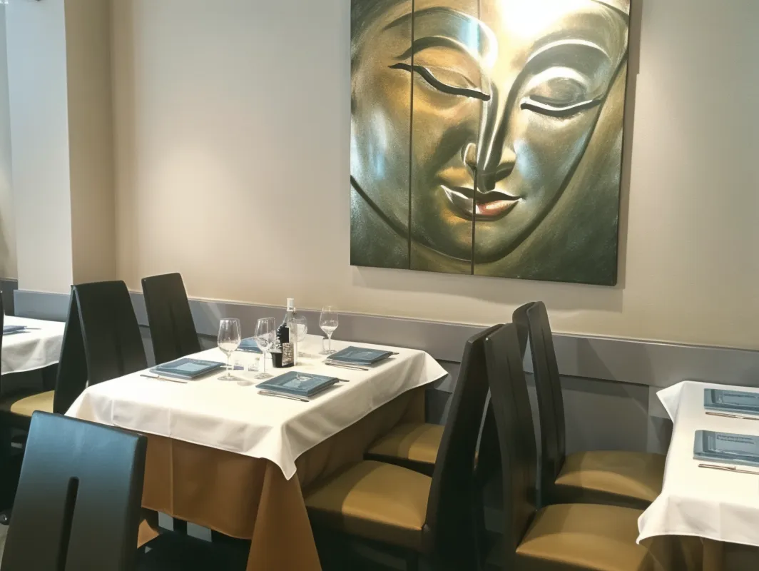 Mantel liso chocolate y cubre liso beige