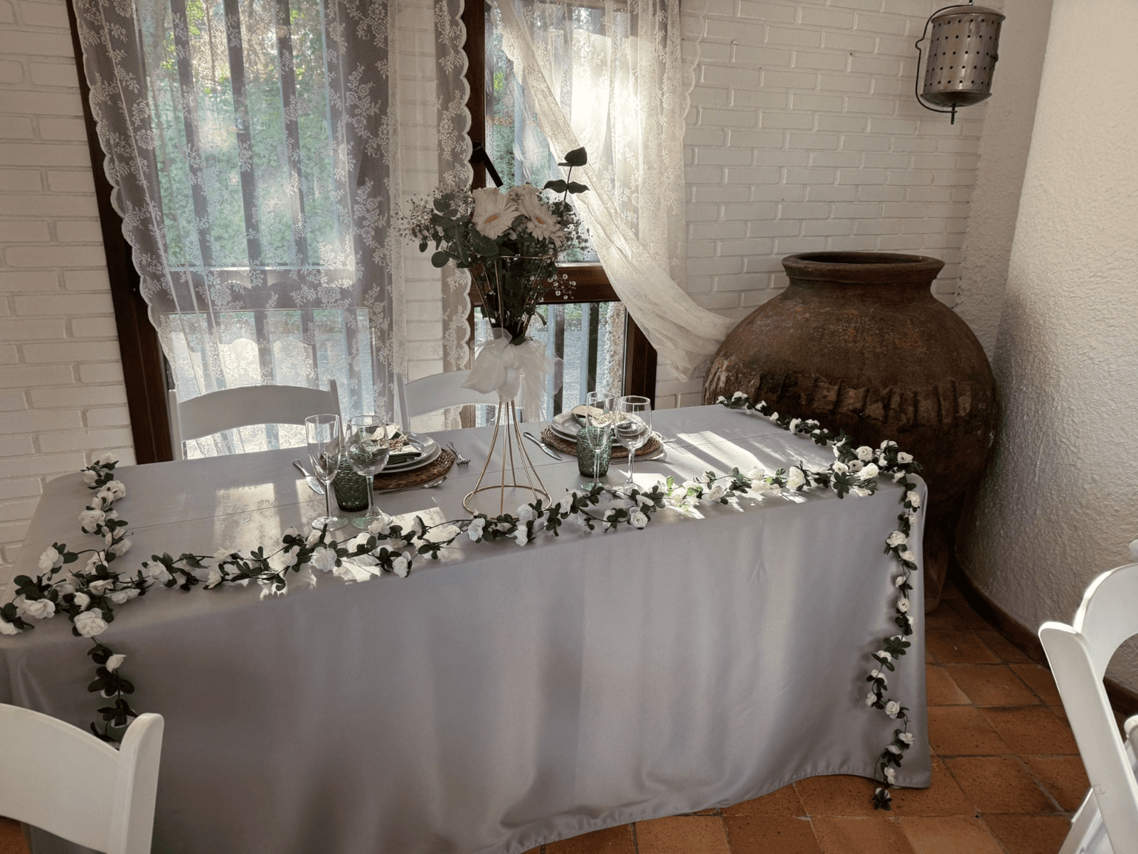 Mesa presidencial satén poliéster